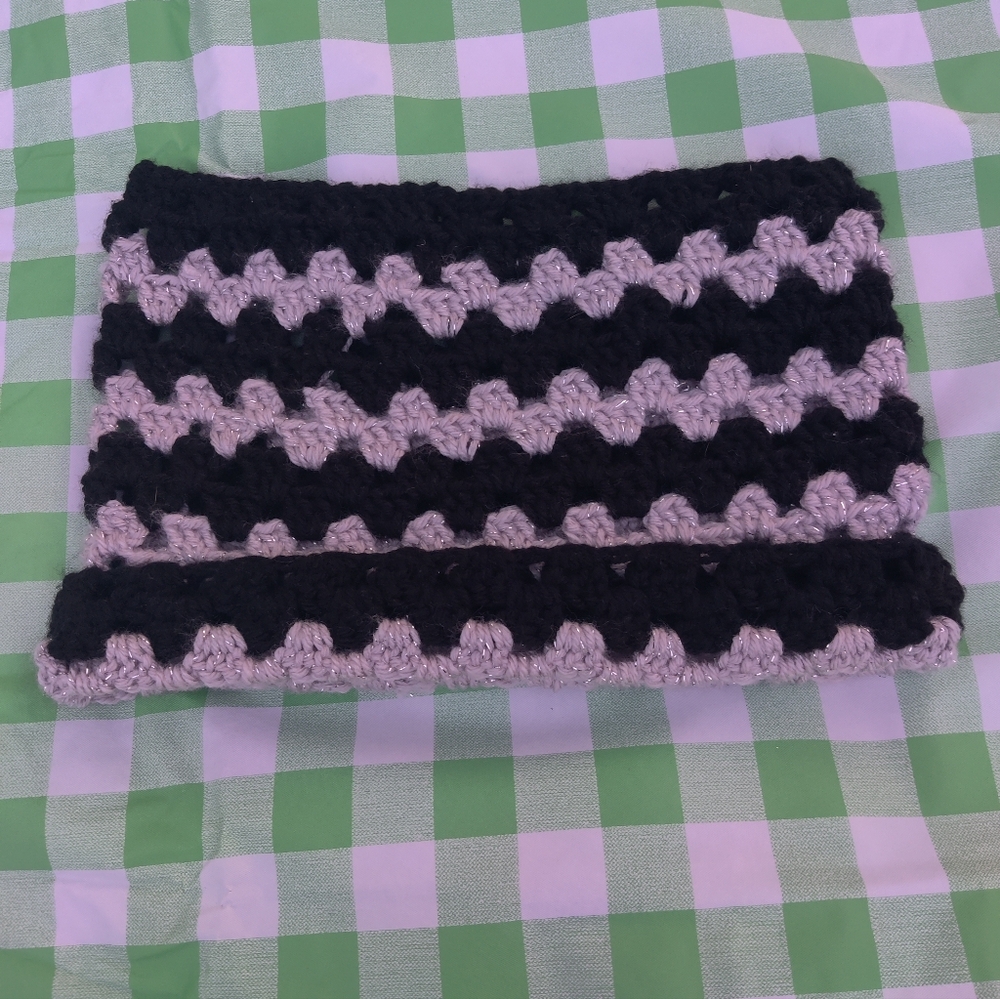 Crochet striped cat beanie